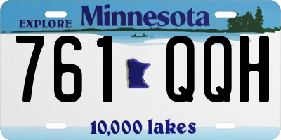 MN license plate 761QQH