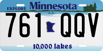 MN license plate 761QQV