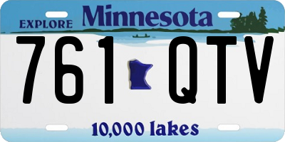MN license plate 761QTV