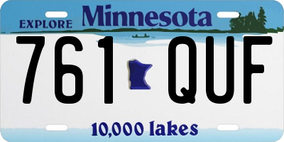MN license plate 761QUF