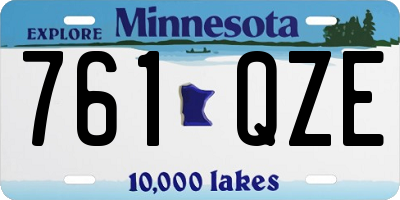 MN license plate 761QZE