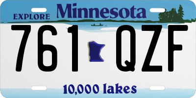MN license plate 761QZF