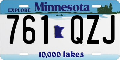 MN license plate 761QZJ