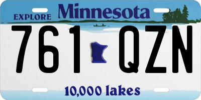 MN license plate 761QZN