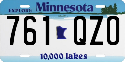 MN license plate 761QZO