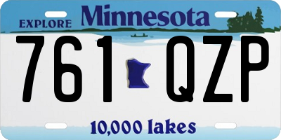 MN license plate 761QZP