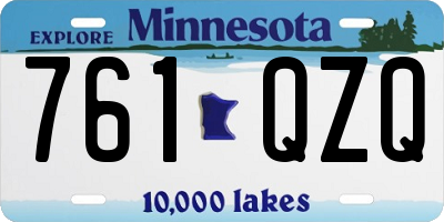 MN license plate 761QZQ