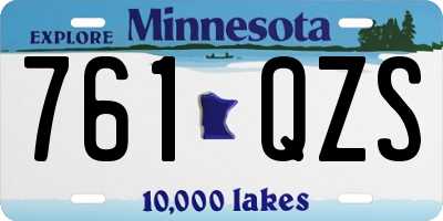 MN license plate 761QZS