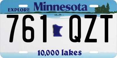 MN license plate 761QZT