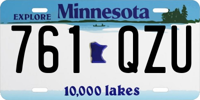 MN license plate 761QZU