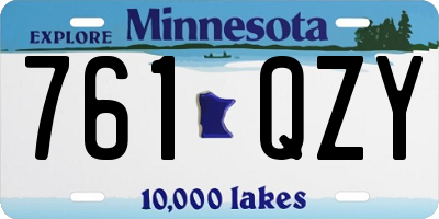 MN license plate 761QZY