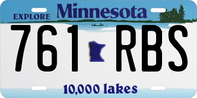 MN license plate 761RBS