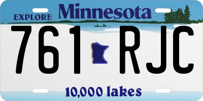MN license plate 761RJC