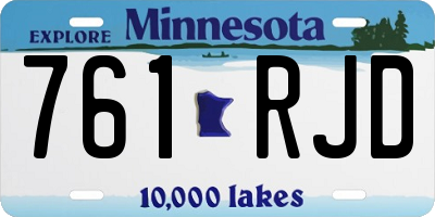 MN license plate 761RJD