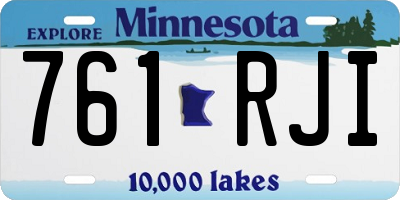 MN license plate 761RJI