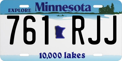 MN license plate 761RJJ