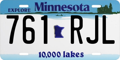MN license plate 761RJL