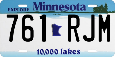 MN license plate 761RJM