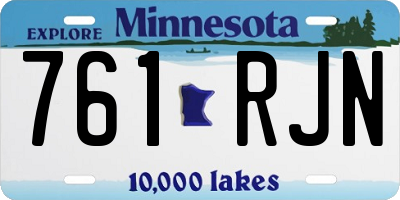 MN license plate 761RJN