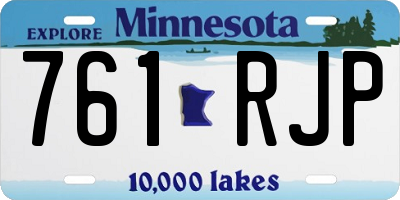 MN license plate 761RJP