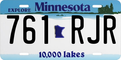MN license plate 761RJR