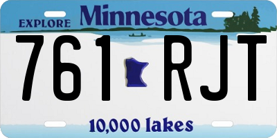 MN license plate 761RJT