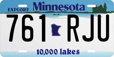 MN license plate 761RJU