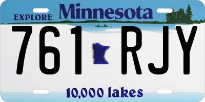 MN license plate 761RJY