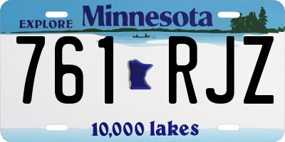 MN license plate 761RJZ