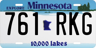 MN license plate 761RKG