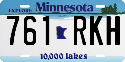 MN license plate 761RKH