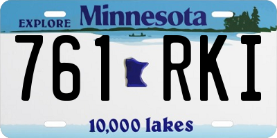 MN license plate 761RKI