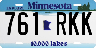 MN license plate 761RKK