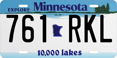MN license plate 761RKL