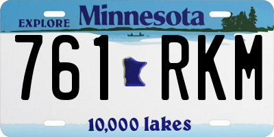 MN license plate 761RKM