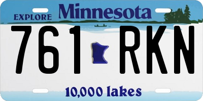 MN license plate 761RKN