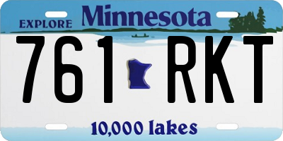 MN license plate 761RKT
