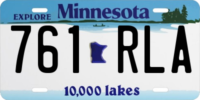 MN license plate 761RLA