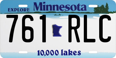 MN license plate 761RLC
