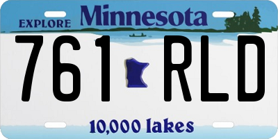 MN license plate 761RLD