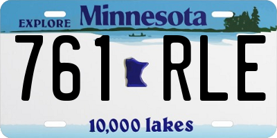 MN license plate 761RLE