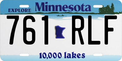 MN license plate 761RLF