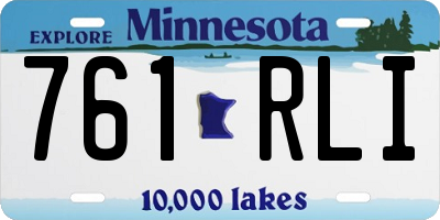 MN license plate 761RLI