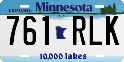 MN license plate 761RLK