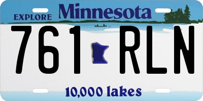 MN license plate 761RLN