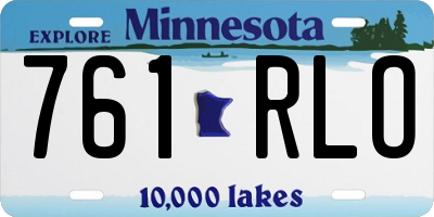 MN license plate 761RLO