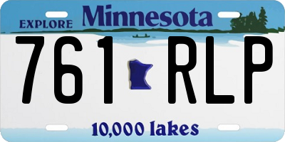 MN license plate 761RLP