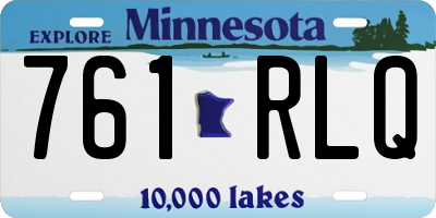 MN license plate 761RLQ