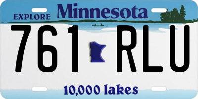 MN license plate 761RLU