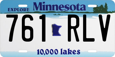 MN license plate 761RLV